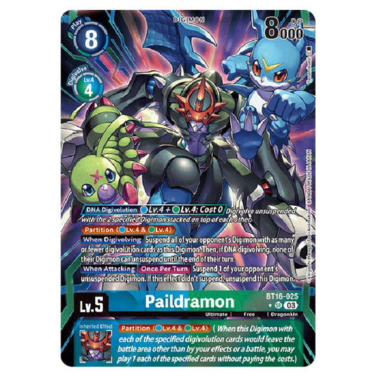 Digimon Card Game - BT16 Beginning Observer - Paildramon - (Alternative Art) - BT16-025a