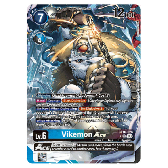 Digimon Card Game - BT16 Beginning Observer - Vikemon ACE - (Alternative Art) - BT16-026a