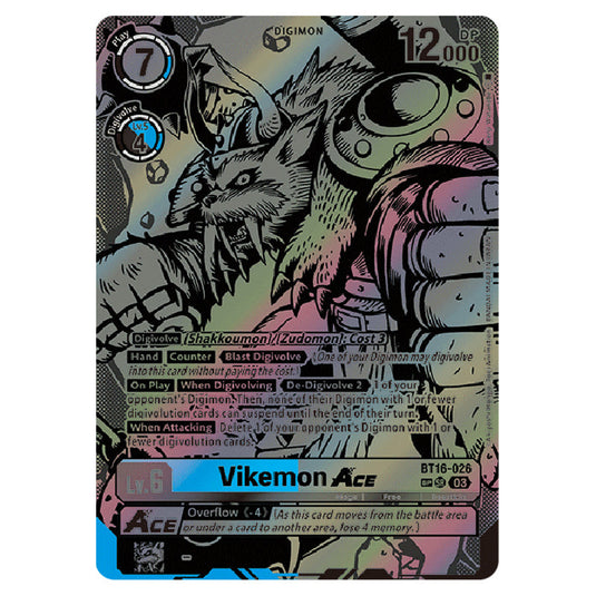 Digimon Card Game - BT16 Beginning Observer - Vikemon ACE - (Alternative Art) - BT16-026b