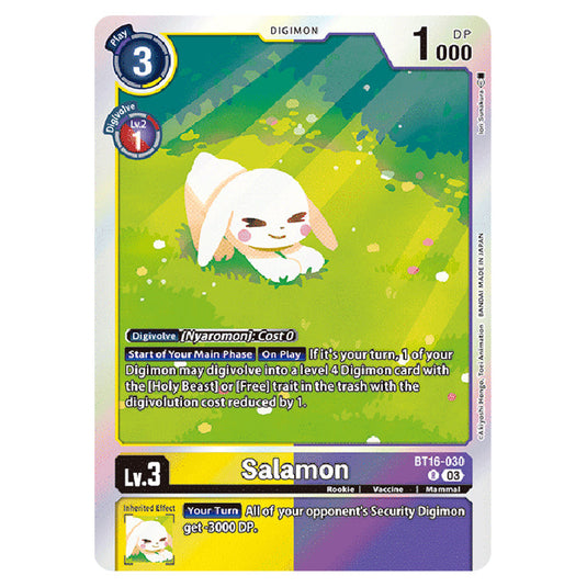 Digimon Card Game - BT16 Beginning Observer - Salamon - (Rare) - BT16-030