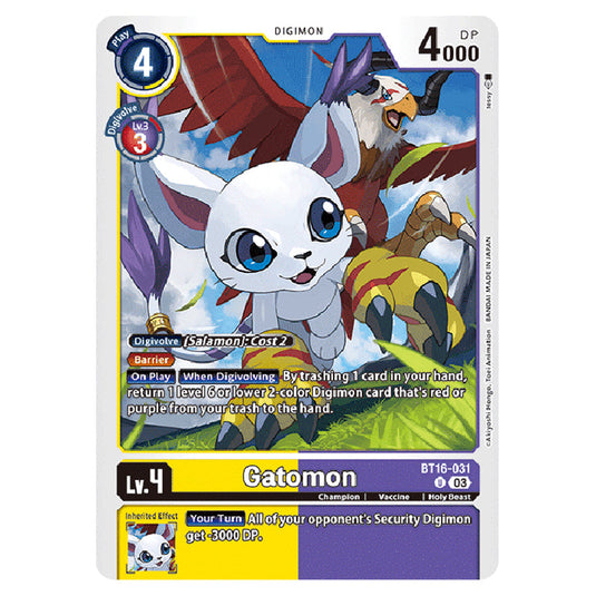 Digimon Card Game - BT16 Beginning Observer - Gatomon - (Uncommon) - BT16-031