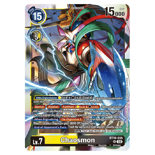 Digimon Card Game - BT16 Beginning Observer - Chaosmon - (Super Rare) - BT16-036