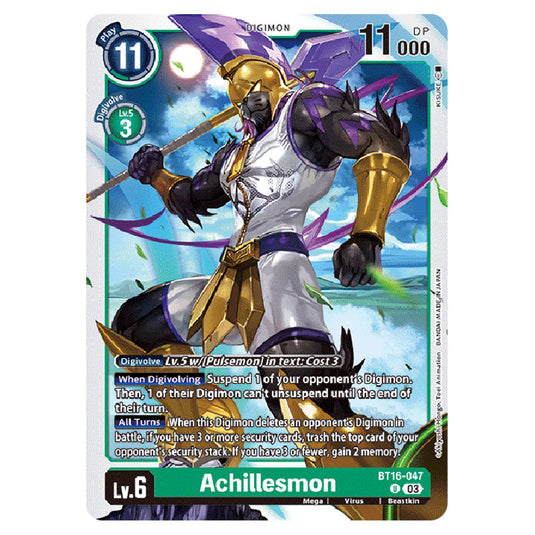 Digimon Card Game - BT16 Beginning Observer - Achillesmon - (Uncommon) - BT16-047