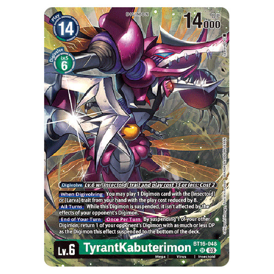 Digimon Card Game - BT16 Beginning Observer - TyrantKabuterimon - (Alternative Art) - BT16-048a