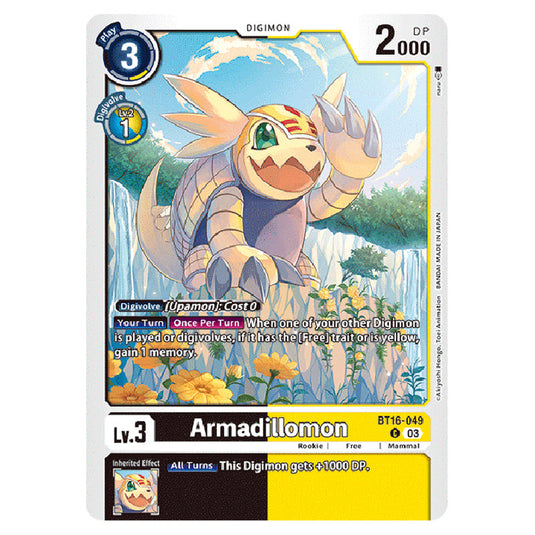 Digimon Card Game - BT16 Beginning Observer - Armadillomon - (Common) - BT16-049