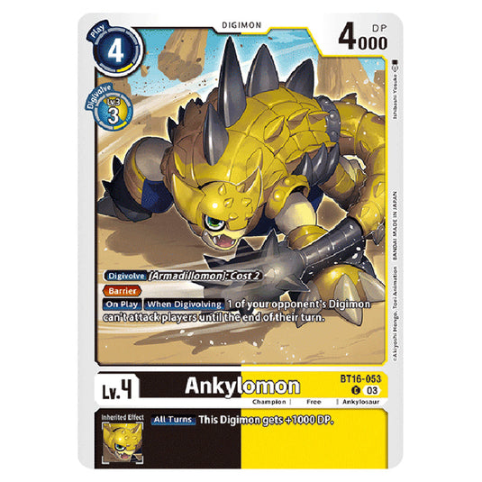 Digimon Card Game - BT16 Beginning Observer - Ankylomon - (Common) - BT16-053