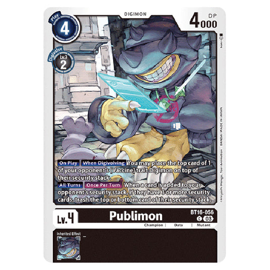 Digimon Card Game - BT16 Beginning Observer - Publimon - (Common) - BT16-056