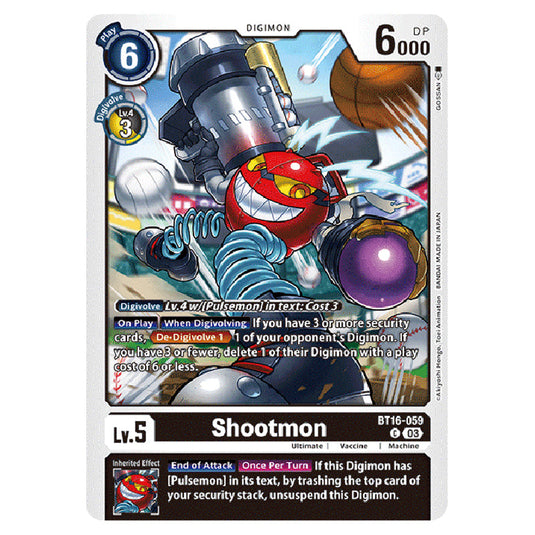 Digimon Card Game - BT16 Beginning Observer - Shootmon - (Common) - BT16-059