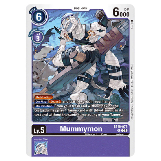 Digimon Card Game - BT16 Beginning Observer - Mummymon - (Common) - BT16-073