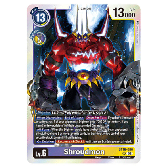 Digimon Card Game - BT16 Beginning Observer - Shroudmon - (Super Rare) - BT16-080