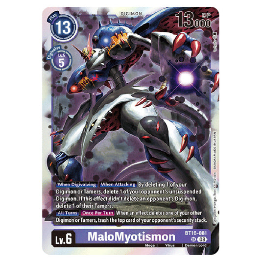 Digimon Card Game - BT16 Beginning Observer - MaloMyotismon - (Super Rare) - BT16-081