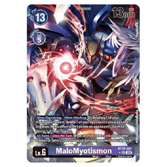 Digimon Card Game - BT16 Beginning Observer - MaloMyotismon - (Alternative Art) - BT16-081a