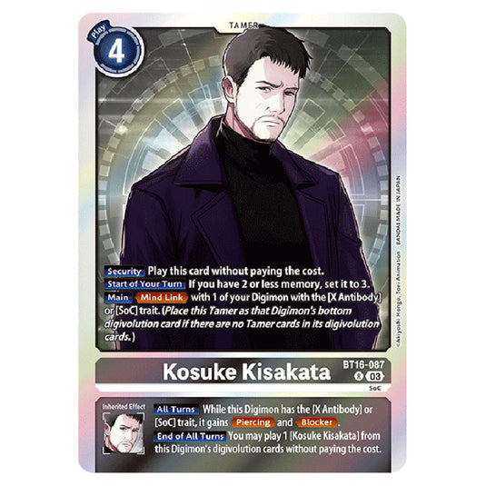 Digimon Card Game - BT16 Beginning Observer - Kosuke Kisakata - (Rare) - BT16-087