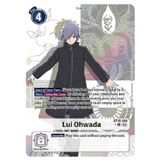 Digimon Card Game - BT16 Beginning Observer - Lui Ohwada - (Alternative Art) - BT16-090a