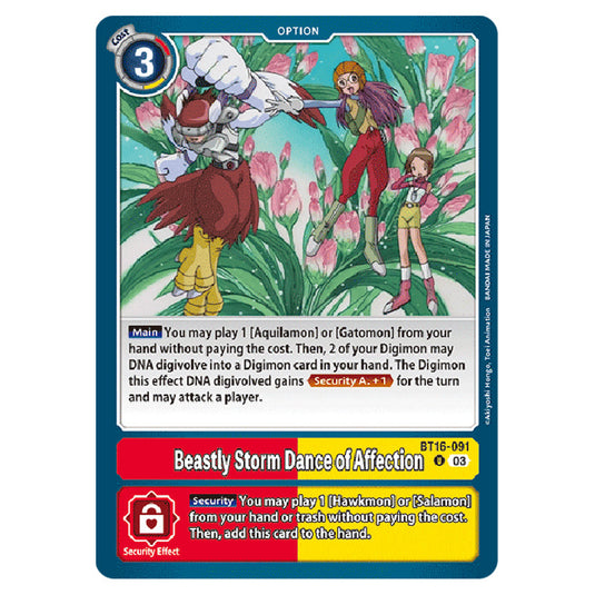 Digimon Card Game - BT16 Beginning Observer - Beastly Storm Dance of Affection - (Uncommon) - BT16-091