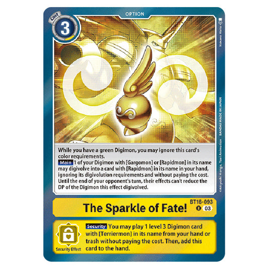 Digimon Card Game - BT16 Beginning Observer - The Sparkle of Fate! - (Rare) - BT16-093