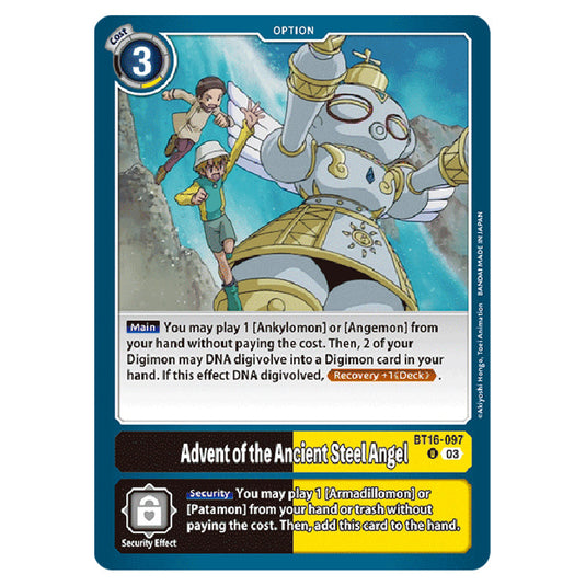 Digimon Card Game - BT16 Beginning Observer - Advent of the Ancient Steel Angel - (Uncommon) - BT16-097