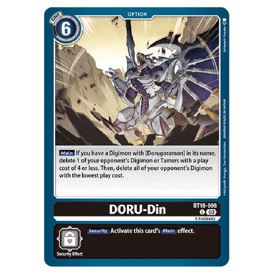 Digimon Card Game - BT16 Beginning Observer - DORU-Din - (Common) - BT16-098