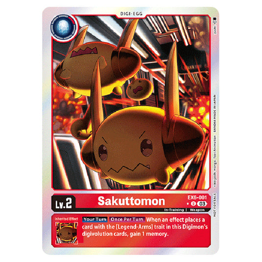 Sakuttomon EX6-001a card from the Digimon set EX-06: Theme Booster Infernal Ascension
