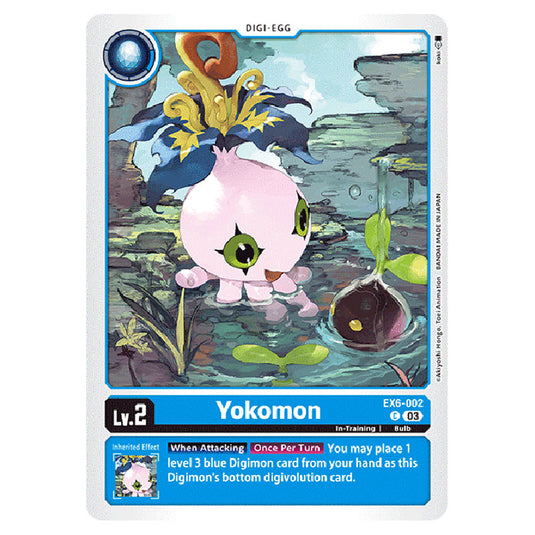 Yokomon EX6-002 card from the Digimon set EX-06: Theme Booster Infernal Ascension