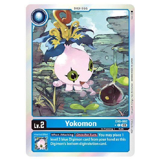 Yokomon EX6-002a card from the Digimon set EX-06: Theme Booster Infernal Ascension