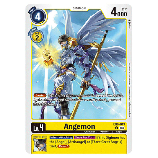 Angemon EX6-019 card from the Digimon set EX-06: Theme Booster Infernal Ascension