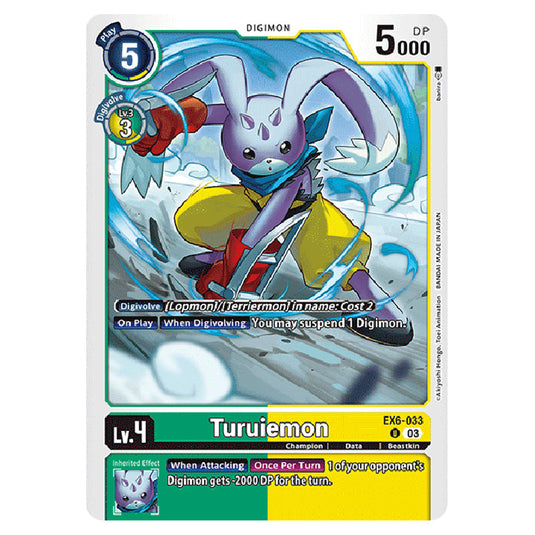 Turuiemon EX6-033 card from the Digimon set EX-06: Theme Booster Infernal Ascension