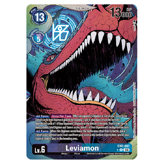 Leviamon EX6-061a card from the Digimon set EX-06: Theme Booster Infernal Ascension