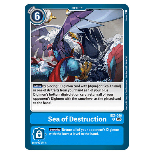 Sea of Destruction EX6-066 card from the Digimon set EX-06: Theme Booster Infernal Ascension