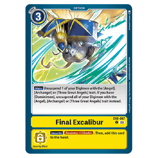 Final Excalibur EX6-067 card from the Digimon set EX-06: Theme Booster Infernal Ascension