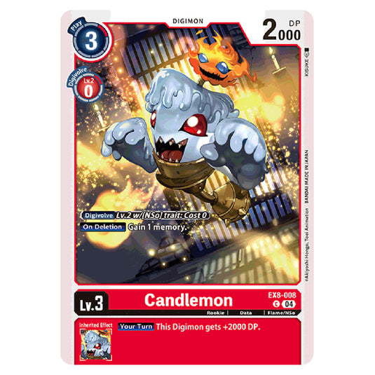Digimon Card Game - EX08 - Chain of Liberation - Candlemon - (C) - EX8 Digimon Card Game - EX08 - Chain of Liberation - Candlemon - (C) - EX8