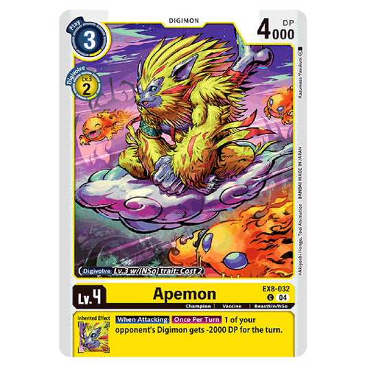 Apemon EX8-032 card from the Digimon set EX08 - Chain of Liberation