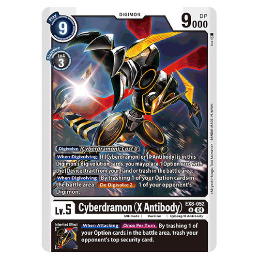 Cyberdramon (X Antibody) EX8-052 card from the Digimon set EX08 - Chain of Liberation