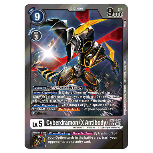Cyberdramon (X Antibody) EX8-052a card from the Digimon set EX08 - Chain of Liberation