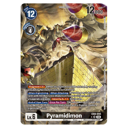 Pyramidimon EX8-055a card from the Digimon set EX08 - Chain of Liberation