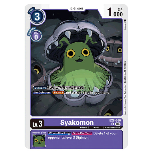 Syakomon EX8-056 card from the Digimon set EX08 - Chain of Liberation