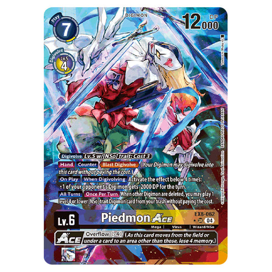 Piedmon EX8-062a card from the Digimon set EX08 - Chain of Liberation