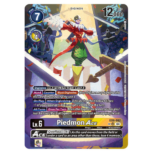 Piedmon EX8-062b card from the Digimon set EX08 - Chain of Liberation