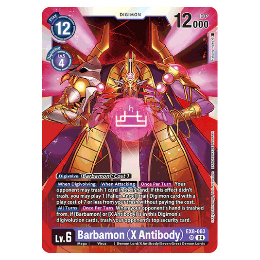 Barbamon (X Antibody) EX8-063 card from the Digimon set EX08 - Chain of Liberation