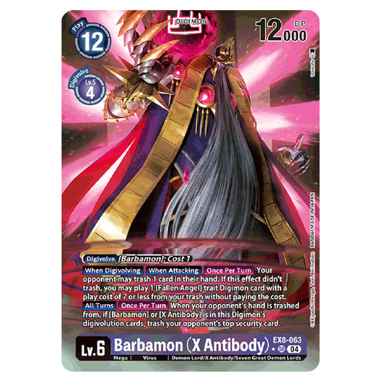 Barbamon (X Antibody) EX8-063a card from the Digimon set EX08 - Chain of Liberation