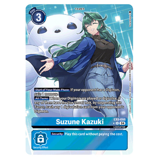 Suzune Kazuki EX8-066a card from the Digimon set EX08 - Chain of Liberation