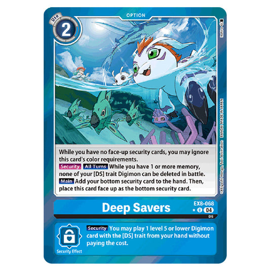 Deep Savers EX8-068a card from the Digimon set EX08 - Chain of Liberation