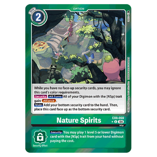 Nature Spirits EX8-069a card from the Digimon set EX08 - Chain of Liberation