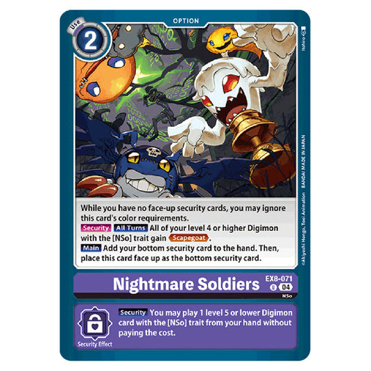 Nightmare Soldiers EX8-071 card from the Digimon set EX08 - Chain of Liberation
