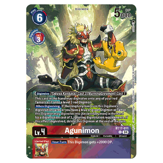 Agunimon BT17-011 card from the Digimon set EX08 - Chain of Liberation