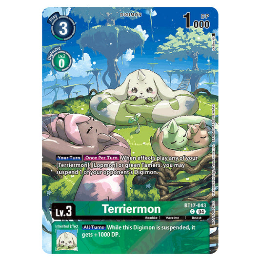 Terriermon BT17-043 card from the Digimon set EX08 - Chain of Liberation