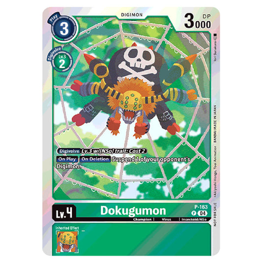 Dokugumon P-163 card from the Digimon set EX08 - Chain of Liberation