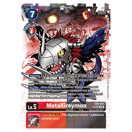 Digimon Card Game - EX-09: Extra Booster Versus Monsters - MetalGreymon - (Alternative Art) - EX9-011b