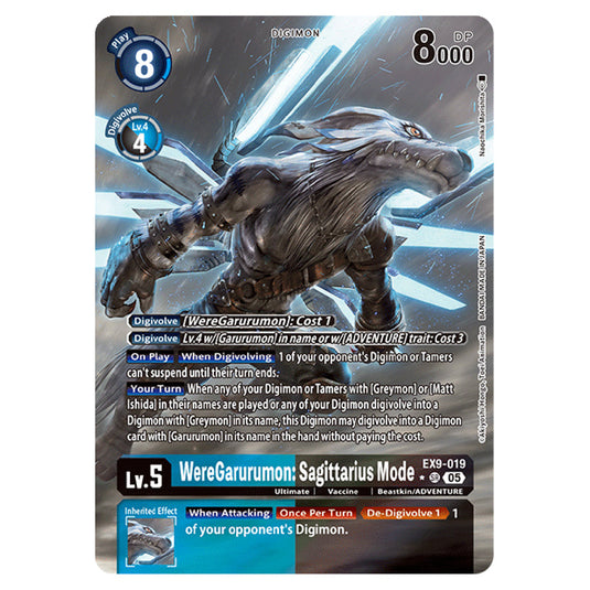 Digimon Card Game - EX-09: Extra Booster Versus Monsters - WereGarurumon: Sagittarius Mode - (Alternative Art) - EX9-019a