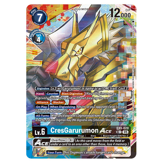 Digimon Card Game - EX-09: Extra Booster Versus Monsters - CresGarurumon - (Alternative Art) - EX9-020a